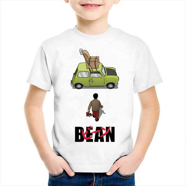 

boys t shirt girls children clothing mr. bean print summer casual cute o collar baby girl boy clothes, Blue