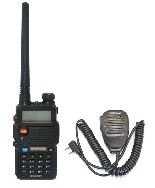 

walkie talkie baofeng uv-5r vhf/uhf dual band radio 136-174/400-520mhz +baofeng speaker mic
