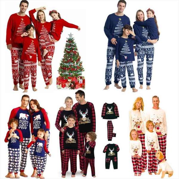

christmas pyjamas set family matching women men baby boy girl holiday pyjamas xmas nightwear sleepwear pajamas pjs set, Black;red