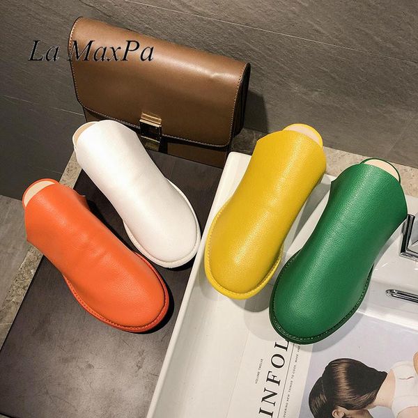 

slippers women flat shoes slip on mules fashion faux candy color ladies loafer flip flop beach muller, Black