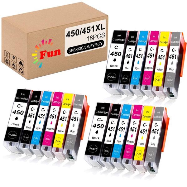 

ink cartridges fun printing pgi-450 cli-451 compatible cartridge for canon pixma mg5440 mg6440 mg5540 mg5640 ip7240 ix6540 ix6840 mx924