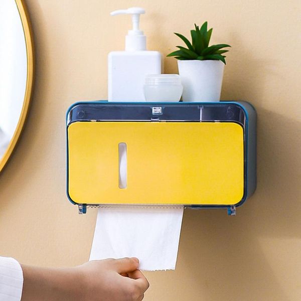 

tissue boxes & napkins wall-mounted waterproof roll pumping box holder wall shelf toilet paper perforation
