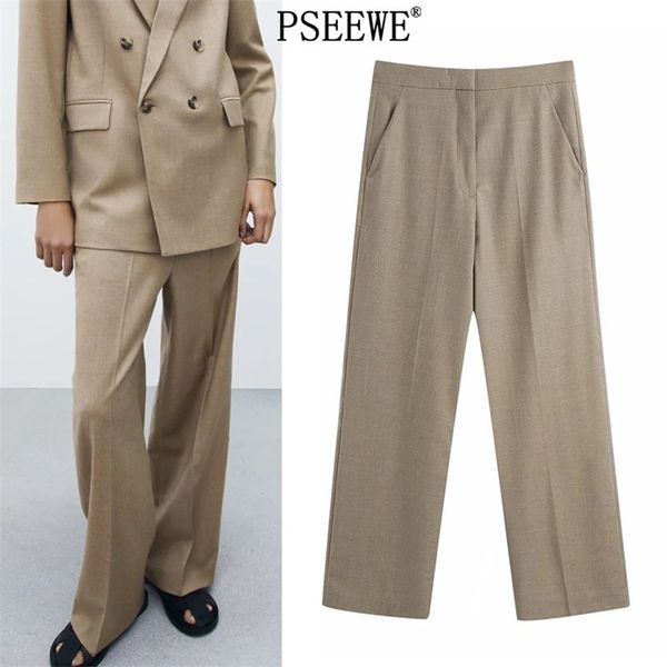 

pants women fashion high waist female spring office wear casual pocket zip fly wide leg woman trousers 210519, Black;white
