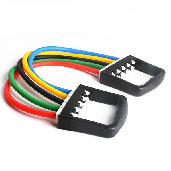

training indoor sport chest expander puller workout exercise fitness crossfit resistance cable rope tube yoga 5 bands
