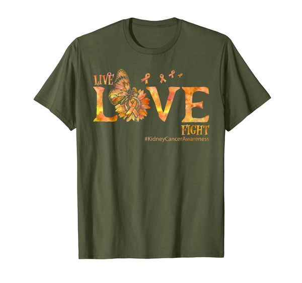 

Live Love Fight with Ribbon Kidney Cancer shirt, Mainly pictures