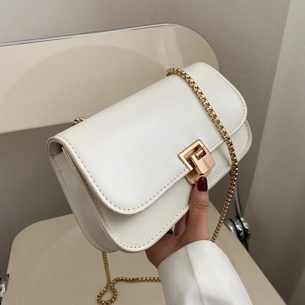 

evening bags contrast white crossbody pu chain for women 2021 travel handbag fashion simple shoulder bag ladies cross body