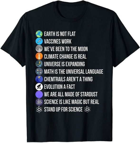 

earth is not flat science shirt earth day scientist fun t-shirt size m - 5xl, White;black
