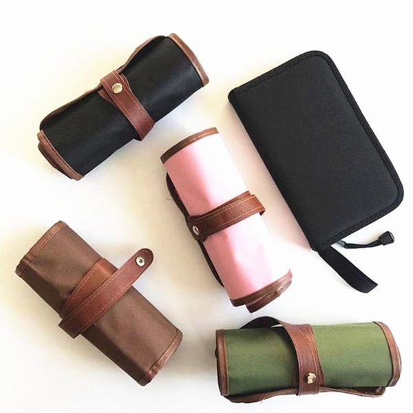 

pencil bags 36pcs color lead set canvas curtain case clay sculpture tool bag