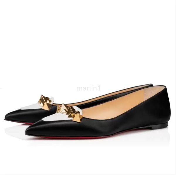

summer luxury brands miss constella sandals studs red bottom flat lady ballerinas shoes,work women comfort shoes party dress wedding, Black