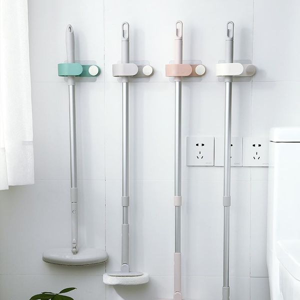 

hooks & rails multi-function fixed frame bathroom non-punching dot mop clip without mark wall hanging hook strong