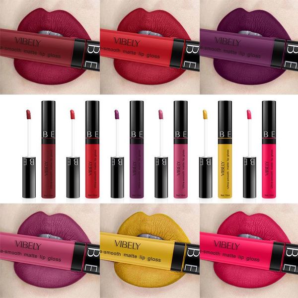 

lip gloss 6-color matte waterproof non-fading non-stick cup lipstick professional makeup korean