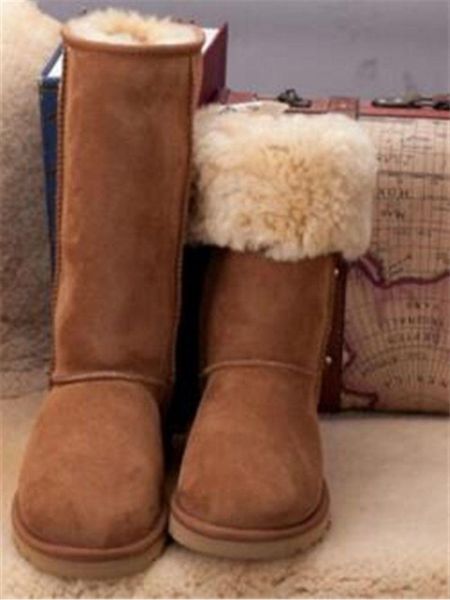 

boots 2021 real sheepskin fur women men shoes woman australia snow winter man leather, Black