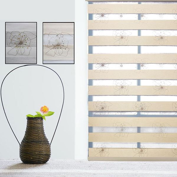 

zebra shades for windows dustproof manual pull cord chain sunlight adjustable day night blinds customized size