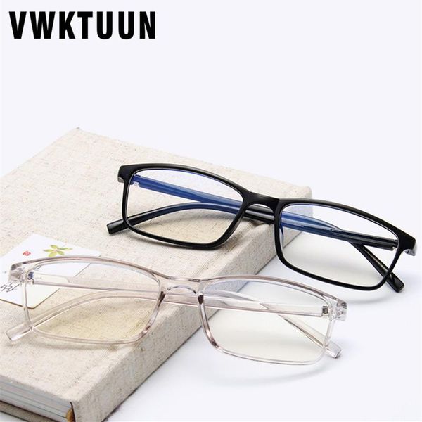 

fashion sunglasses frames vwktuun transparent optical glasses for women men's computer rectangle frame men anti blue light, Black