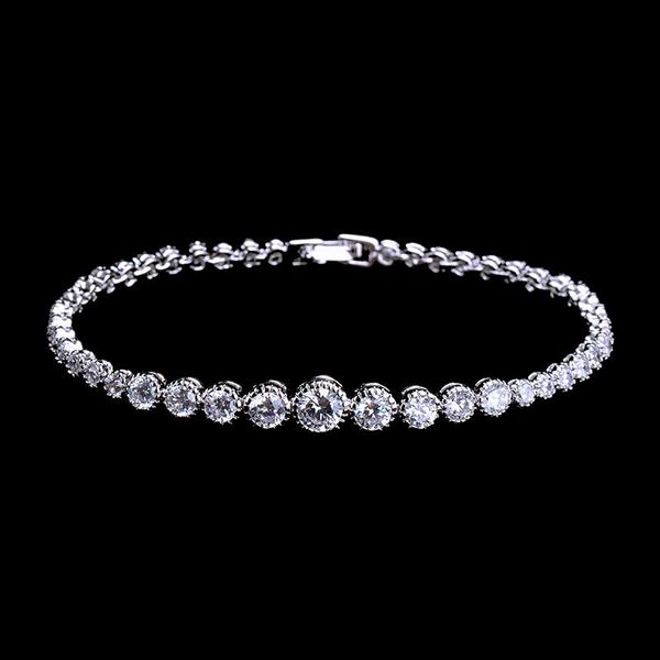 

link, chain yan mei white gold color zircon bracelet fantasy luxury bangle with cubic zirconal gls0160, Black