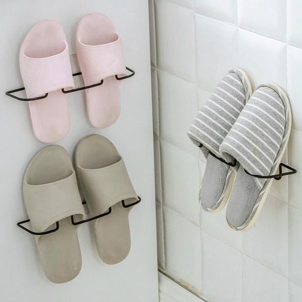 

clothing & wardrobe storage double-layer shoes holder wall mount slipper hanging shelf organizer living room