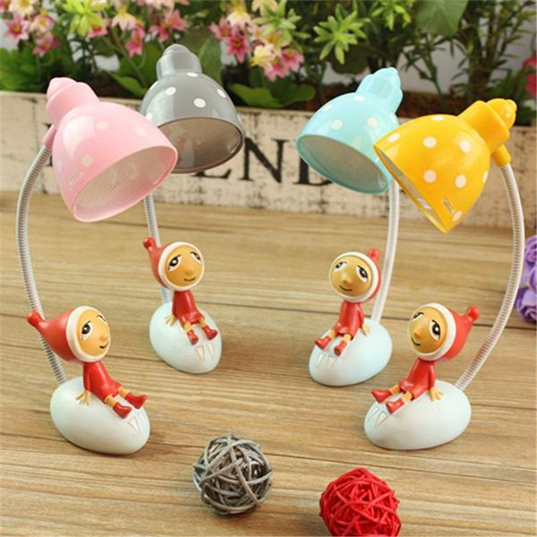 

book lights lovely desk table lamp gift for children cartoon shape dream girl mini flexible led light adjustable hose