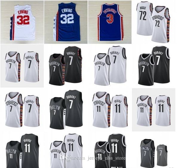 

spread-love 72 biggie basketball jersey julius 32 erving drazen 3 petrovic bed stuy 11 irving kevin 7 durant city shirt news, Black;red