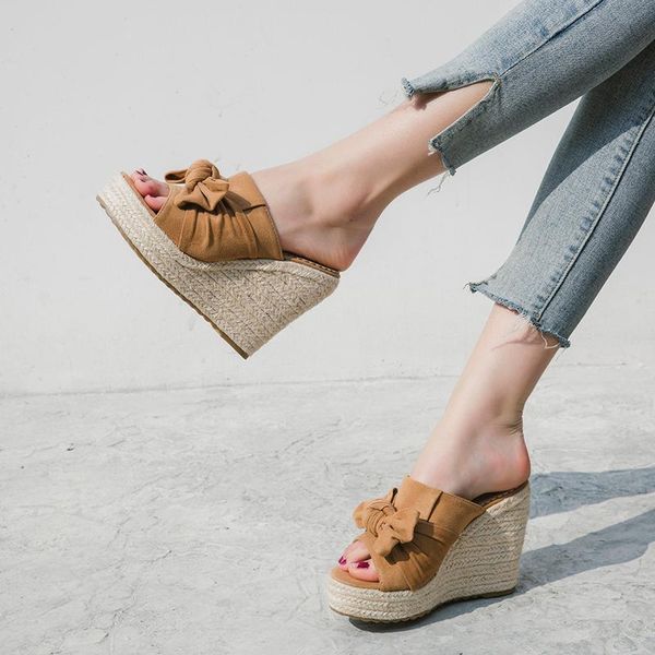 

ultra high heel suede bowknot fashion to wear outside 11cm sandals, Black