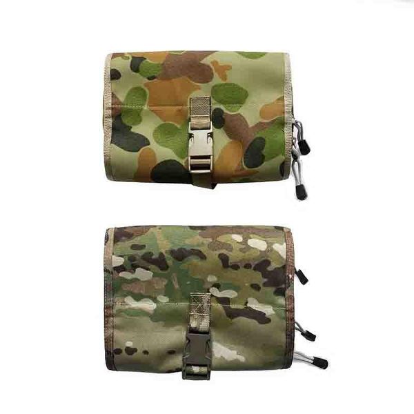 

hunting jackets outdoor tactics waterproof portable simple large capacity high-grade men's women's toiletries storage bag, Camo;black