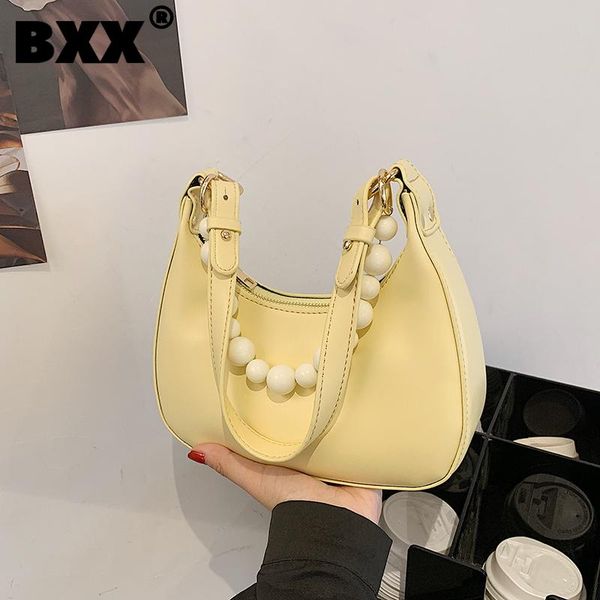 

evening bags [bxx] simple solid color pu leather for women 2021 summer shoulder bag handbags trending luxury hand hu611