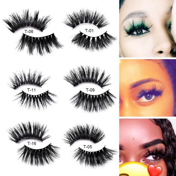 

1pair 25mm false eyelashes thick strip 3d mink natural long volume fake lashes makeup extension jm10091