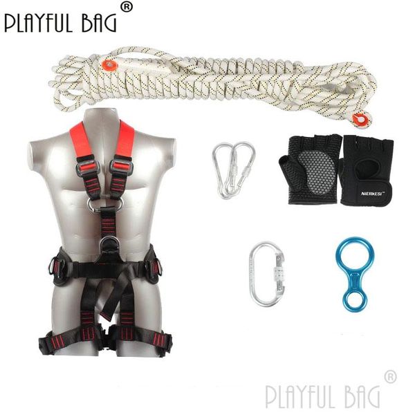 

cords, slings and webbing pb playful bag full body climbing downhill suit high work cilmbing rescue safety belt outdoor saft equipment zl68