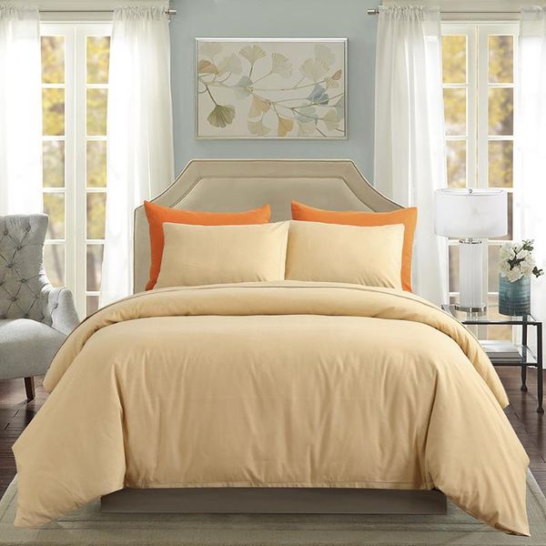 

bedding sets soild color soft comforter  king size set modern polyester bag