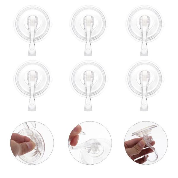 

hooks & rails 6pcs non-punching kitchen traceless wall pothooks (transparent)