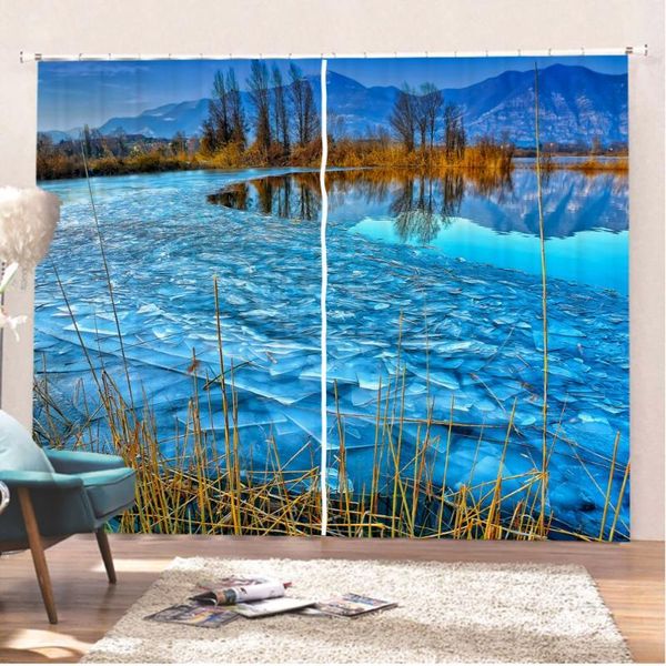

curtain & drapes ice world polyester fabric window for living room bedroom blackout 2 panels treatments custom