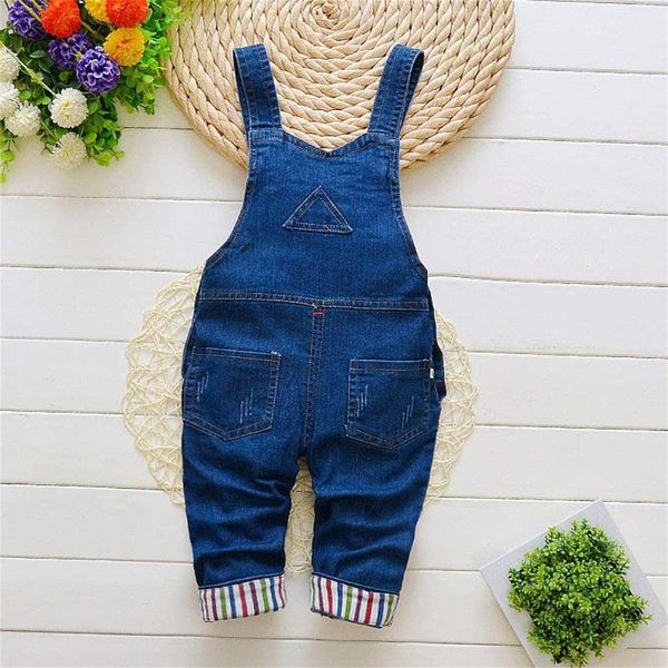 

jumpsuits boys/girls adjustable denim pants cute print overalls baby long sleeve trousers for children gift, Blue