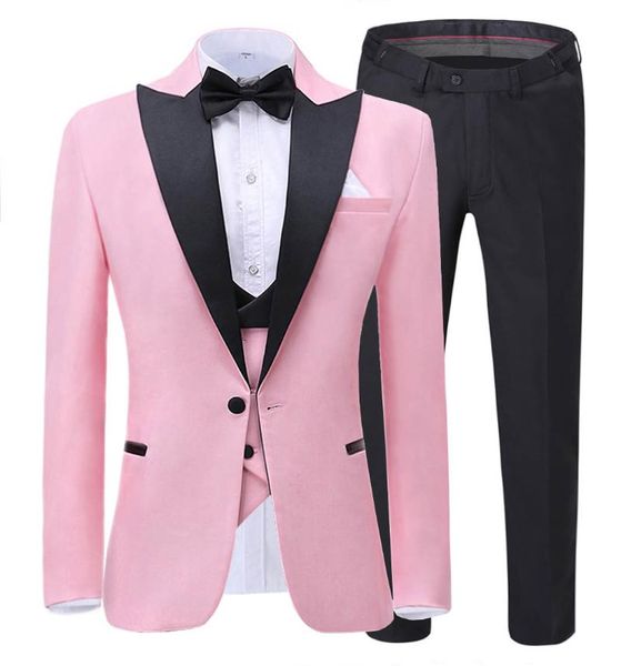 

men's suits & blazers 2021 fashion suit 3-pieces slim fit shawl lapel tuxedos groomsmen for wedding party (blazer+vest+pants), White;black