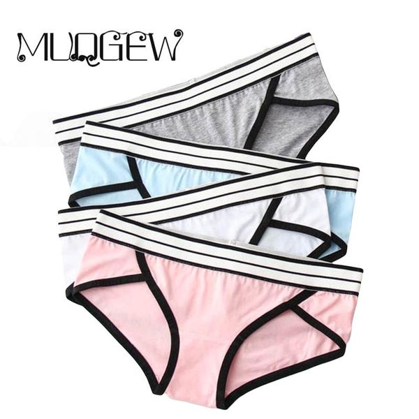 

women's panties 4pcs woman underpants plus size cotton 2021 lingerie fashion female underwear ladies comfortable solid color, Black;pink