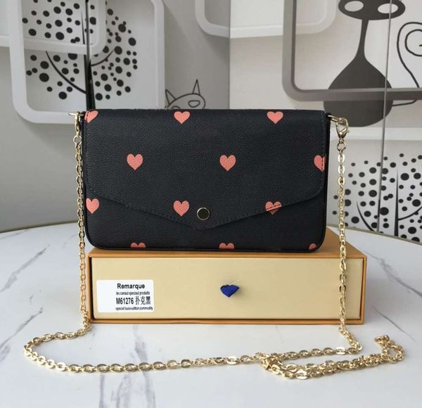 

2021 fashion digners womens handbags luxurys lady shoulder bag leather msenger bags classic digram flowers crossbody chains, Red;black