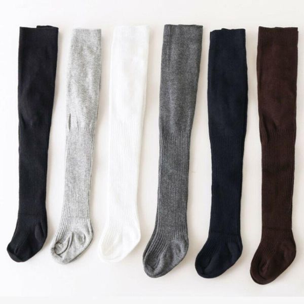 

footies 6 colors 2021 cute knit infant toddler kids baby girl warm tights stock 0-4 years age, Blue