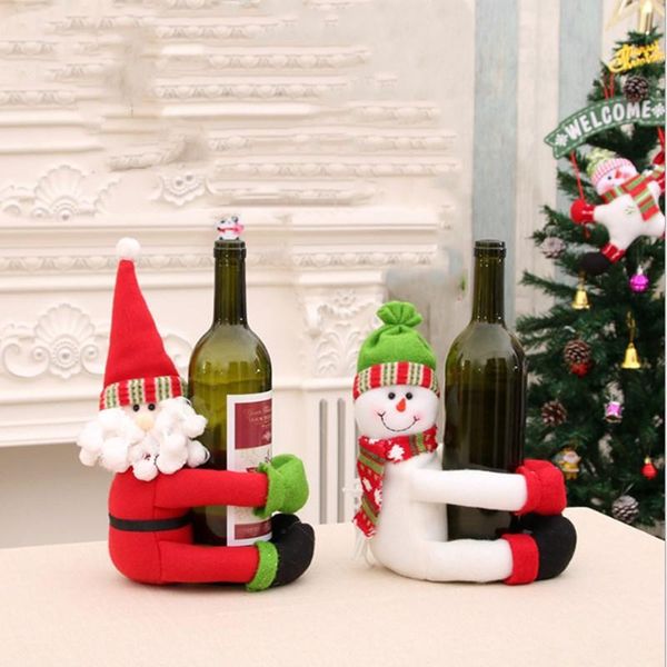 

christmas decorations home decoration snowman bottle set holder