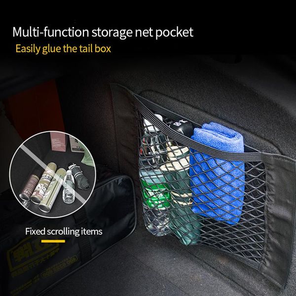 

storage boxes & bins bag car accessories organizer trunk net nylon cargo mesh holder universal travel pocket for cars luggage