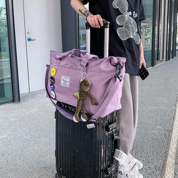 

cosmetic bags & cases travel bag female korean version large capacity fitness oversized handbag short distance business trip suitcase carryi