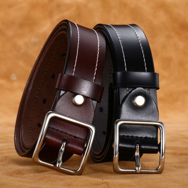 

belt korean women's body line leisure wide japanese button fashion leather belt with denim, Black;brown