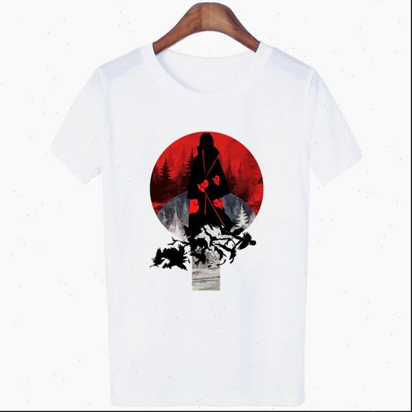 

naruto akatsuki uchiha hip womens t shirts hop femme clothes funny harajuku summer casual streetwear, White