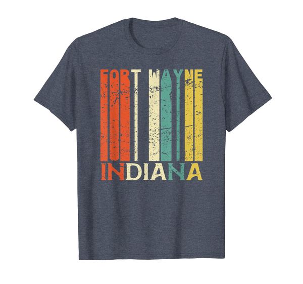

retro fort wayne t-shirt residents state indiana, White;black