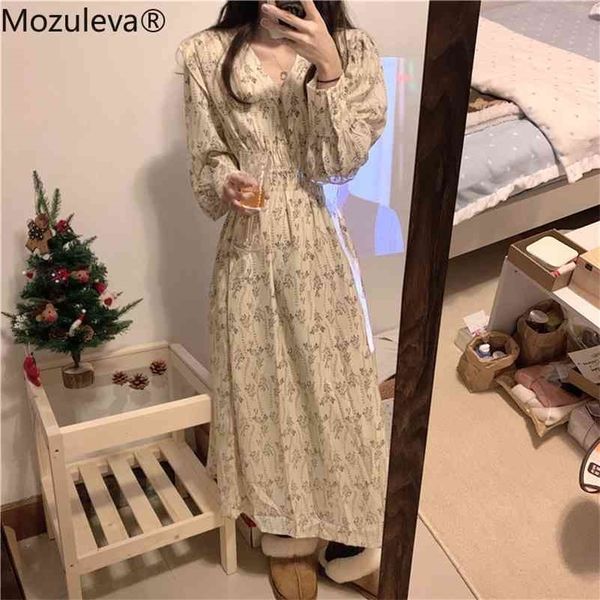 

flower print party women elegant v neck sleeve long chiffon dress summer purple bohemia sundress femme 210416, White