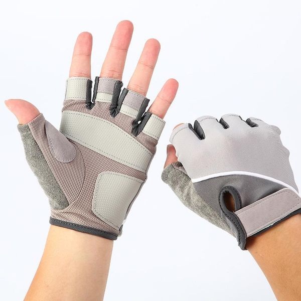 

cycling gloves training non-slip gym motorcycle professional half finger guantes gimnasio outdoor sport de50st, Black