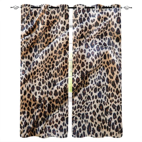 

curtain & drapes leopard print fashion brown curtains for living room child bedroom window treatment blinds kitchen
