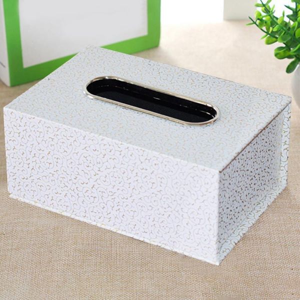 

tissue boxes & napkins paper rack elegant car fashion home rectangular pu leather shaped box container towel napkin holder