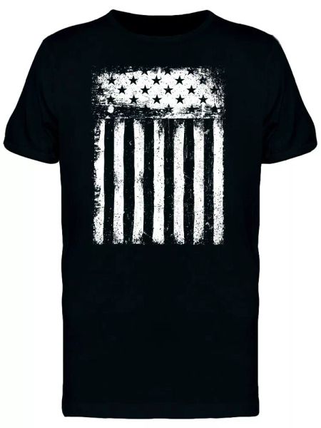 

white stripes and stars men's tee -image by shutterstock, White;black