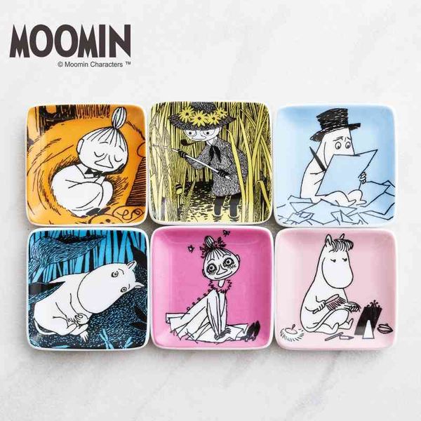 

genuine finnish mming ceramic square small dish chopsticks spoon holder jewelry holder decorative plate