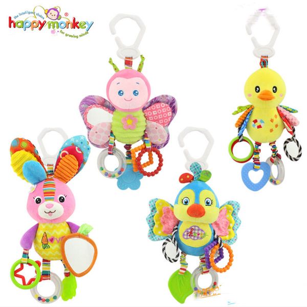 

Animal Baby Rattles Newborn Grab Ability Training Dolls Infant Stroller Bed Hanging Bell Plush Toys 0-12 Month