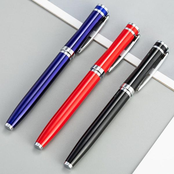 

ballpoint pens metal shell business office school supplies for writing rollerball pen gift, Blue;orange