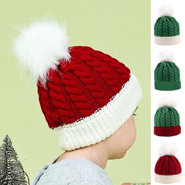 

hats, scarves & gloves sets kids toddler baby winter beanie hat children's warm knit thick ski cap pompom with for boys girls christmas, Blue;gray